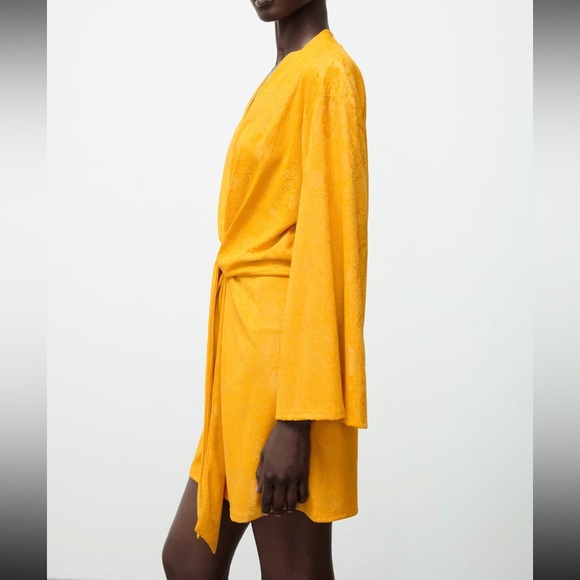 NWT Zara Knotted Jacquard Dress - Picture 3 of 7